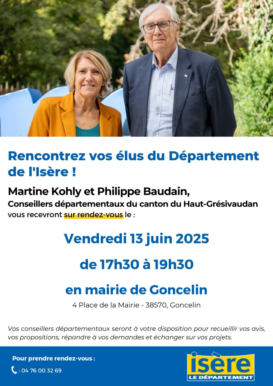 Rencontrez vos élus du Département de l’Isère