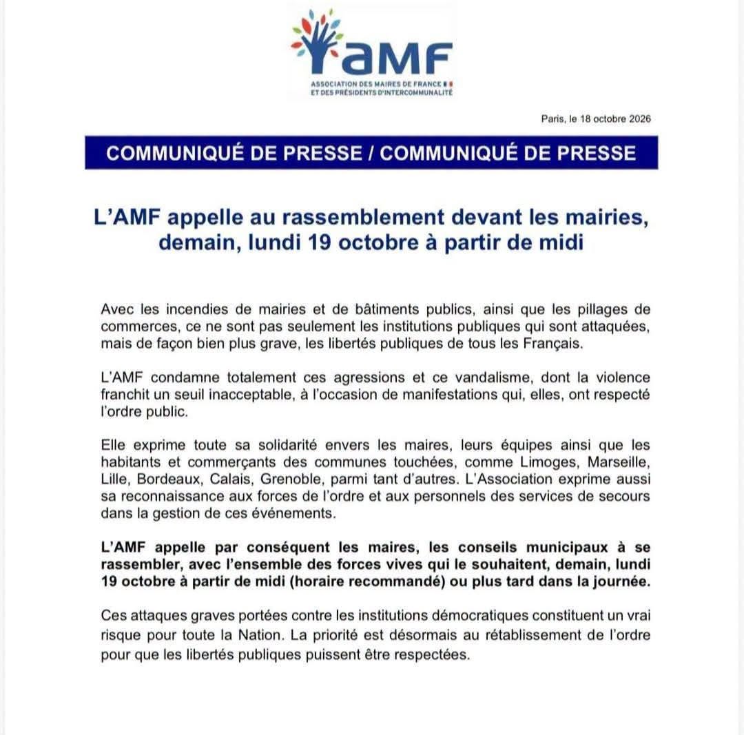 Rassemblement républicain à 12h devant la Mairie